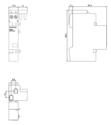 SIEMENS Brandschutzschalter 16A 230V 1TE 5SM6011-2 Leitungsschutzschalt