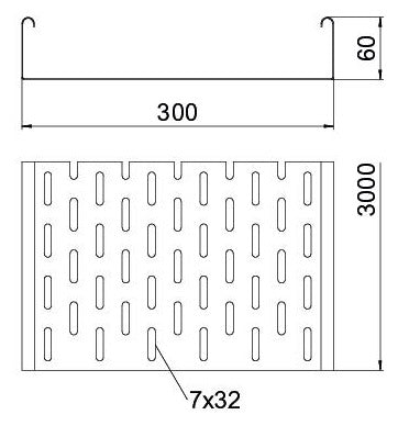 BETTERMANN Kabelrinne ST 60x300x1mm MKS-Serie MKS 630 FS mitgel.Verb