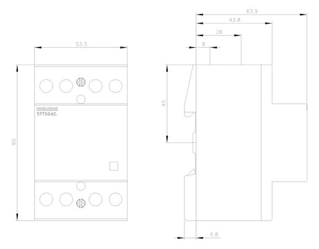 SIEMENS Installationsschütz 40A 230V/UC 5TT5042-0 400V/AC 2S 2Ö 3TE
