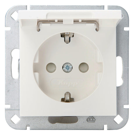 KOPP Steckdose 1f rws glz UP m.BS Klappd 940129002 IP20