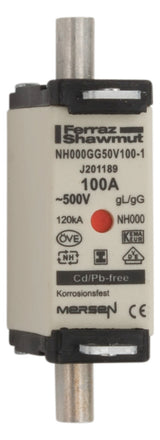 MERSEN NH-Sicherungseinsatz 100A NH000 NH000GG50V100-1 500VAC gG Kombik