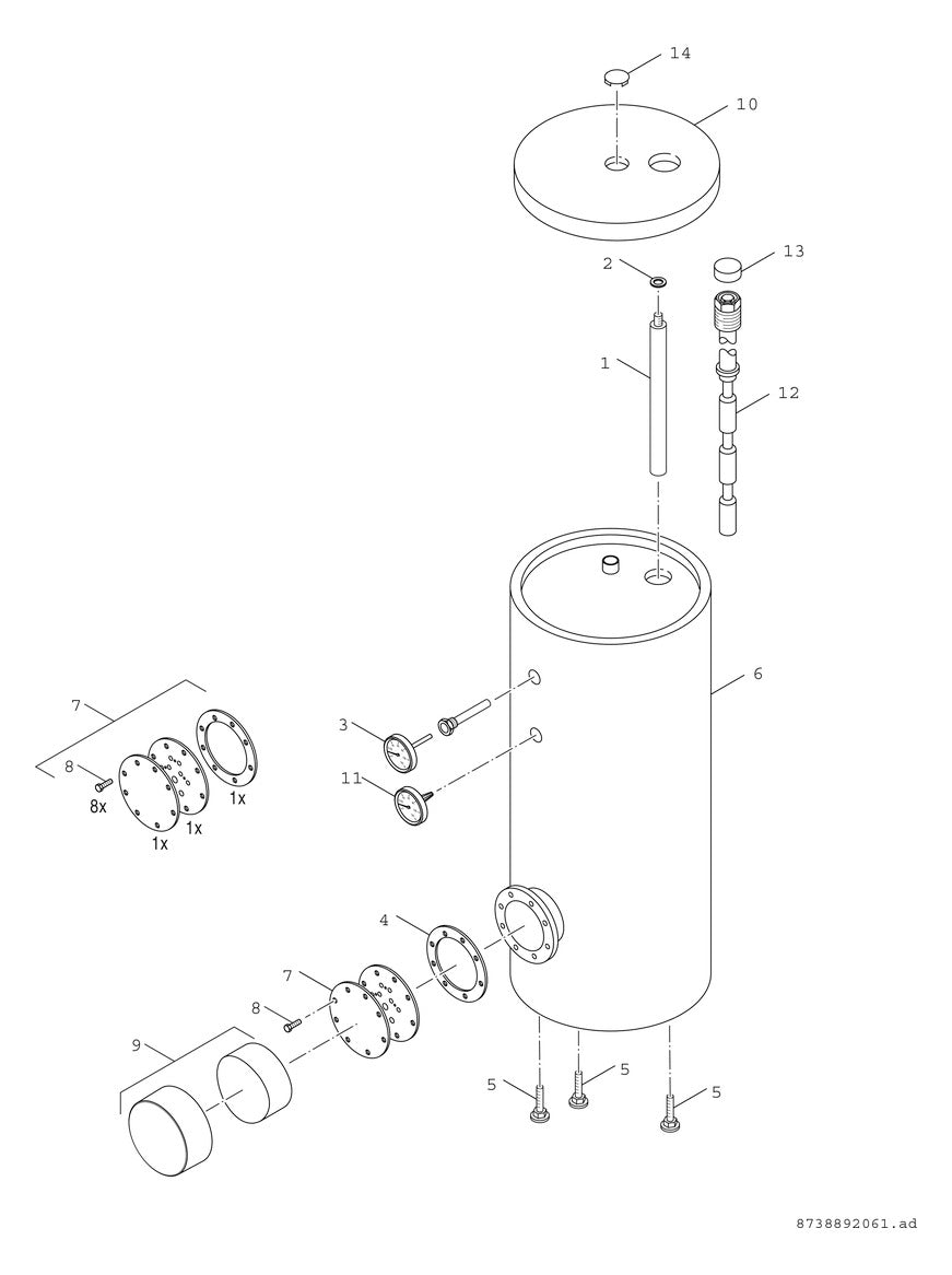 BOSCH Wärmepumpenspeicher HR 300 Inhalt=300l, h=1797mm / d=610mm
