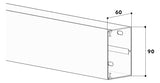 GGK Leitungsführungskanal Kst sbr unbeh LFG 60x90 60x90x2000mm RAL8014