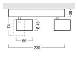 ZUMTOBEL LED-Anbaustrahler 16W Konv DALI SUPERSYSTEM SUP2 M 2/LED550-930 SP LDO W