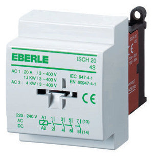EBERLE Installationsschütz 20A 500V/AC ISCH 20-4 S 230-240V/UC 4S 1000W/AGL