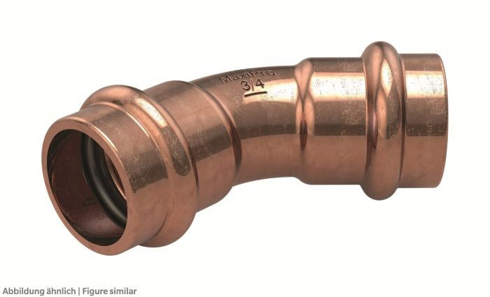 IBP Bogen 45° B Maxipro MPA5041 1 1/8" i/i Cu