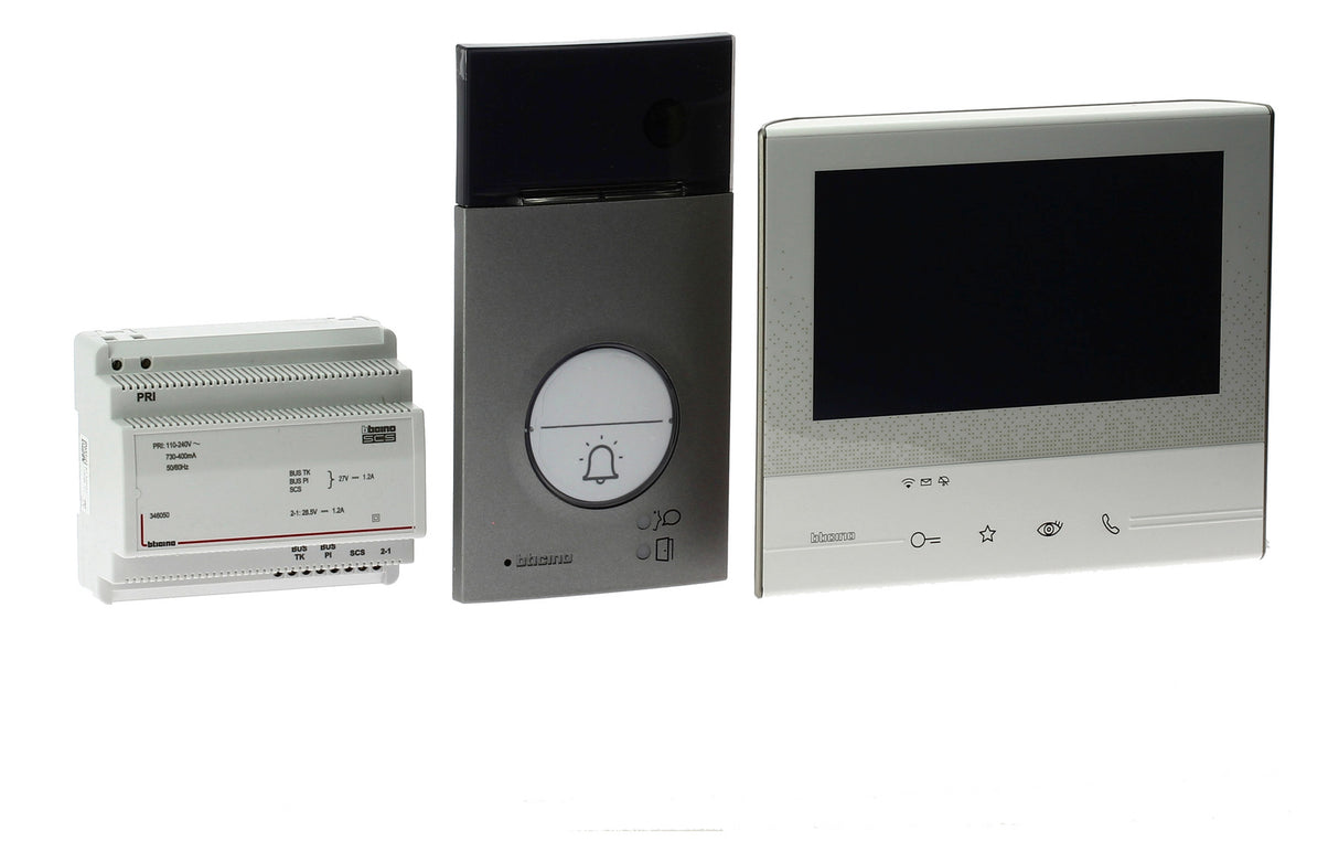 LEGRAND Video-Türsprechset Bus 1xTeiln Flex'ONE Bticino 363911 AP/AP alu ws