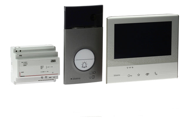 LEGRAND Video-Türsprechset Bus 1xTeiln Flex'ONE Bticino 363911 AP/AP alu ws