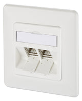 METZ CONNECT Anschlussdose Cat6A 2xRJ45 130B12D21002-E rws Kanaleinb schräg