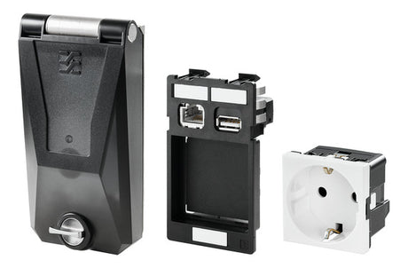 WEIDMÜLLER Gehäuse OT USB/RJ45/Steckd. IE-FC-SET-SPDED001-KN-P 3f sw Klemmbef