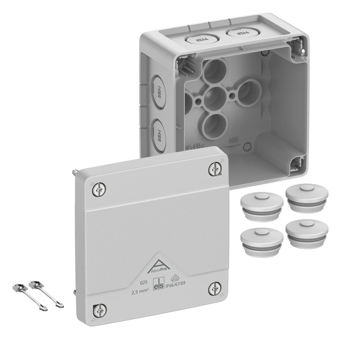 SPELSBERG Abzweigkasten 92x92mm Kst gr Abox Pro 025-L IP66/IP67/IP69 IK09 hfr