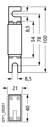 SIEMENS NH-Sicherungseinsatz 80A NH00 aR 3NE8720-1 690VAC Kombik