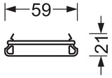 REGIOLUX Blindabd sw Kst L768mm B56mm SRBKS /0750 sw RAL9005 H17mm