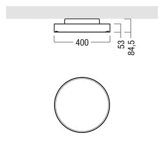 ZUMTOBEL LED-Anbauleuchte 15,3W 4000K ws ONDARIA ONDA2 LRO D400 LED1800-840 LDE W