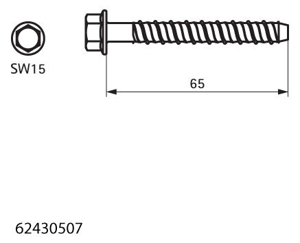 Walraven Betonankerschraube W-LX-H 6K 10x65 f. un-/ger. Beton SW15 ev | 62430507