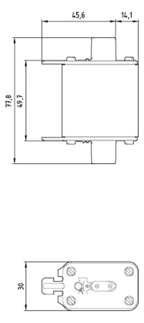 SIEMENS NH-Sicherungseinsatz 80A NH00 gG 3NA3824-7 500VAC Stirnk