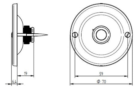 GROTHE Klingeltaster Ms anth UP rnd 28mm KS 2071 MS-AGL