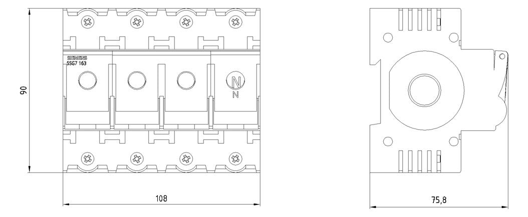 SIEMENS D0-Lasttrennschalter D02 4p 400V 5SG7163 63A