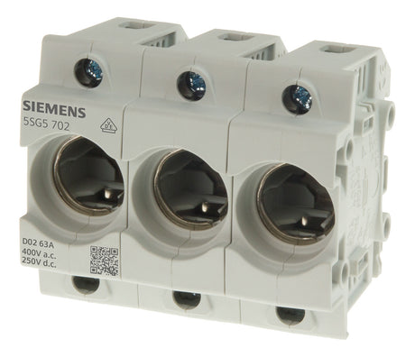 SIEMENS D0-Sicherungssockel 3p D02 REG 5SG5702 63A 400V Kst