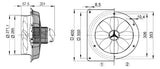 MAICO Axial-Wandventilator  250mm 230V EZQ 25/2 B 2100cbm/h 2770Upm Be/Entlüft