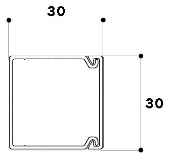 GGK Leitungsführungskanal Kst stgr unbeh LFG 30x30 32x30x2000mm RAL7030