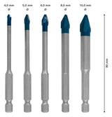 BOSCH-EW Bohrerset 5tlg  4-10mm HEX-9 HardCer