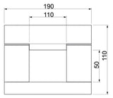 BETTERMANN Brandschutzkanal I90 E30 BSKD09-K0511 unbeh 190x110mm L1000mm