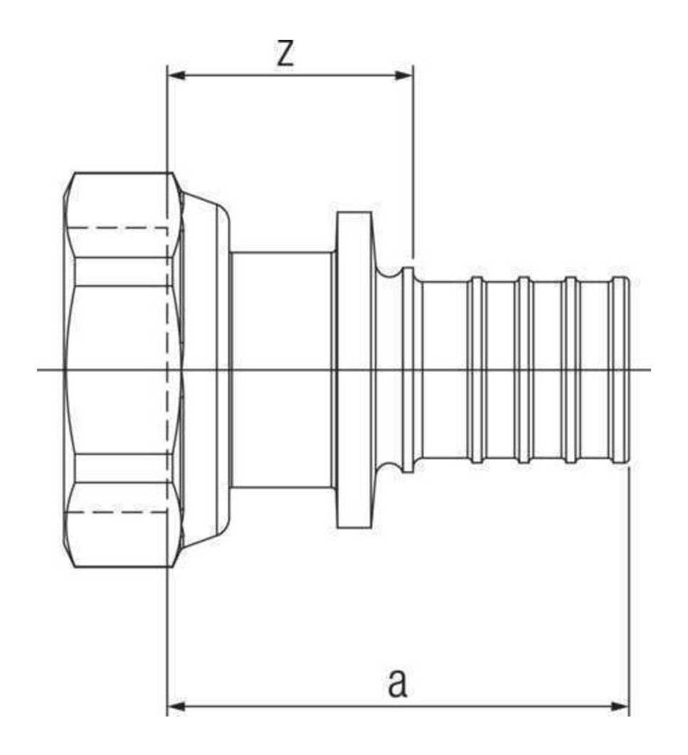 Rehau Übergang mit Überwurfmutter RX+ 16 mm x G 3/4 | 14563361001