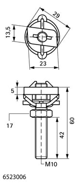 WALRAVEN Hammerfix RapidRail ev M10x60 mit Klemmfeder - für RapidRail