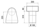 MAICO Luftkanalreduzierstück ST MF-WL100 80/200