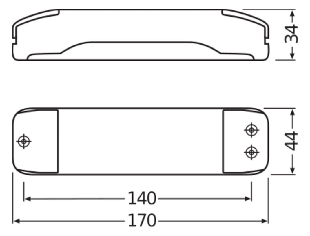 LEDVANCE Sicherheitstrafo 35-105W gr HTL 105/230...240 11,3-11,6V 170x44x34mm
