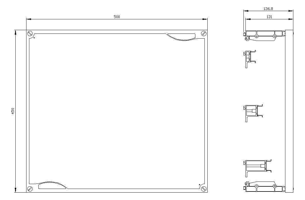 SIEMENS Verteilerbaugruppe REG 24TE 3st 8GK4401-3KK22 450x500x131mm