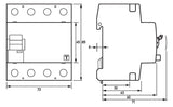 DOEPKE FI-Schutzschalter B 4p 400V 100A DFS4 100-4/0,30-B SK S 0,3A sel 4TE REG