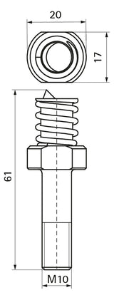 WALRAVEN Stanznippel d: 10,5 Ersatz f. Trapezlochzange 6920012