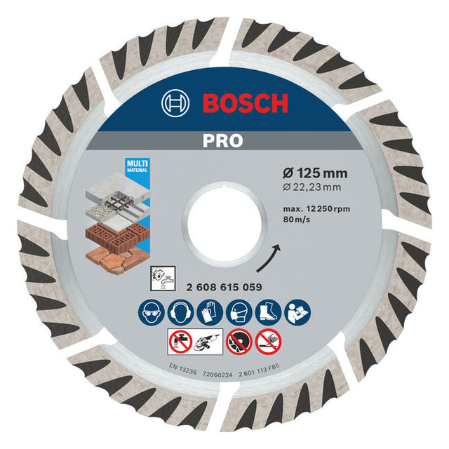 BOSCH-EW Diamant-Trennscheibe 125x10mm 2608615059 f.Backstein f.Beton f.Metall