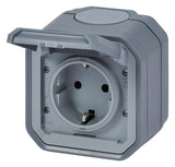 LEGRAND Steckdose 1f gr mt AP m.BS IP44 Legrand 069730L