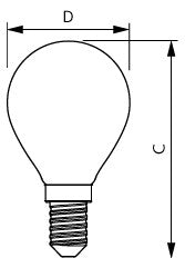 PHILIPS-LM LED-Kugellampe FM E14 P45 ws CorePro LEDLusterND4.3-40W E14 827P 4,3W