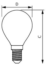 PHILIPS-LM LED-Kugellampe FM E14 P45 ws CorePro LEDLusterND4.3-40W E14 827P 4,3W
