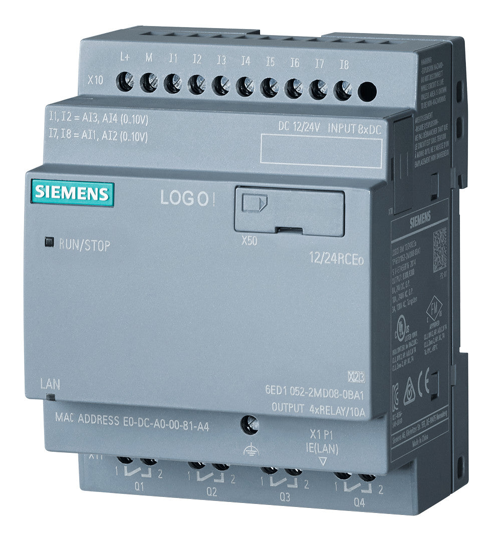 SIEMENS SPS-Steuerung modular 4RelAusg LOGO! 6ED1052-2MD08-0BA2 10,8-28,8VDC