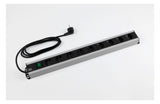 BACHMANN Steckdosenleiste 9f gr 2m 90° 300.004 m.Ein/Aus IP20 1,5qmm