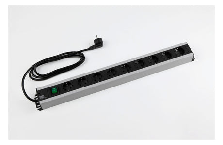 BACHMANN Steckdosenleiste 9f gr 2m 90° 300.004 m.Ein/Aus IP20 1,5qmm