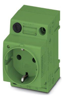 PHOENIX Steckdose REG 250V/AC 16A Typ_CF EO-CF/UT/LED/F/GN m.KontrLeuchte 2,5TE