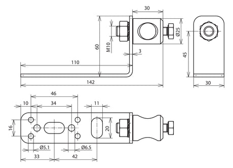 DEHN SE Befestigung V2A BW90 BB16 B5.1 6.5 11 V2A