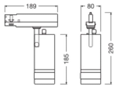 LEDVANCE LED-Schienenstrahler 30W Konv TR SP ZOOM DIM P 30W 930 BK 1-10V 1LED