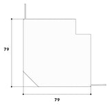 GGK Außeneck LF-K Kst 57x61mm 90° aws LFG 60x60-AE RAL9010 HFT