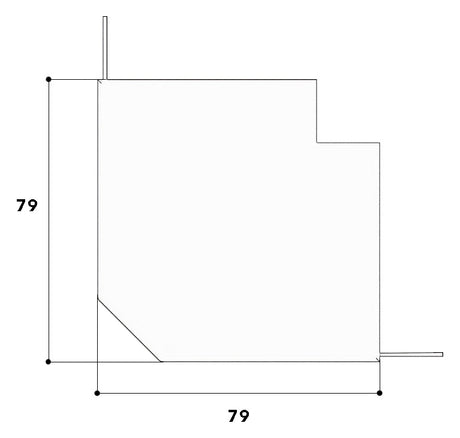 GGK Außeneck LF-K Kst 57x61mm 90° aws LFG 60x60-AE RAL9010 HFT