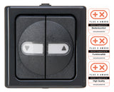 KOPP Jalousieschalter -Einsatz anth glz BLUEELECTRIC 561515005 Wippe IP44 BSF