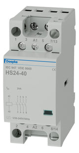 DOEPKE Installationsschütz 24A 230V/AC HS 2-230AC/24-40 440V/AC 4S 1500W/AGL
