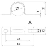 BETTERMANN Befestigungsschelle 1f  23mm 605 23 G zweilappig ST