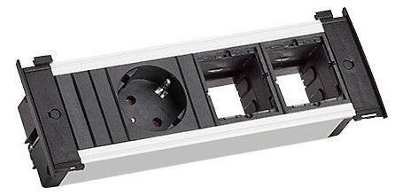 BACHMANN Steckdosenleiste 1f alu 0,2m KAPSA 927.062 35° IP20 1,5qmm